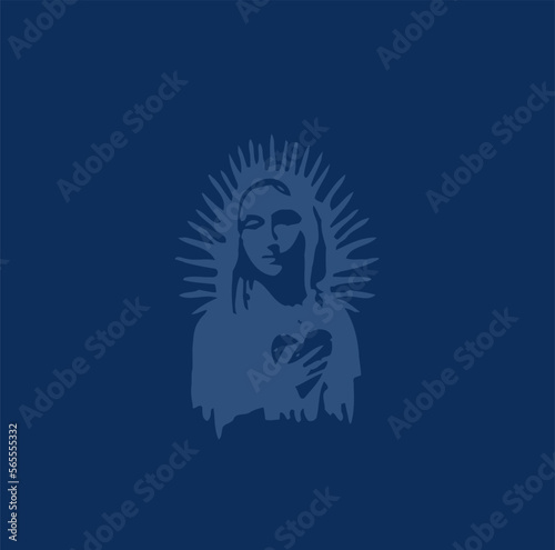 THESE HIGH QUALITY MOTHER MARIA VECTOR FOR USING VARIOUS TYPES OF DESIGN WORKS LIKE T-SHIRT, LOGO, TATTOO AND HOME WALL DESIGN


