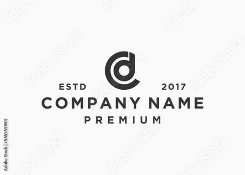 letter cd logo design vector illustration template