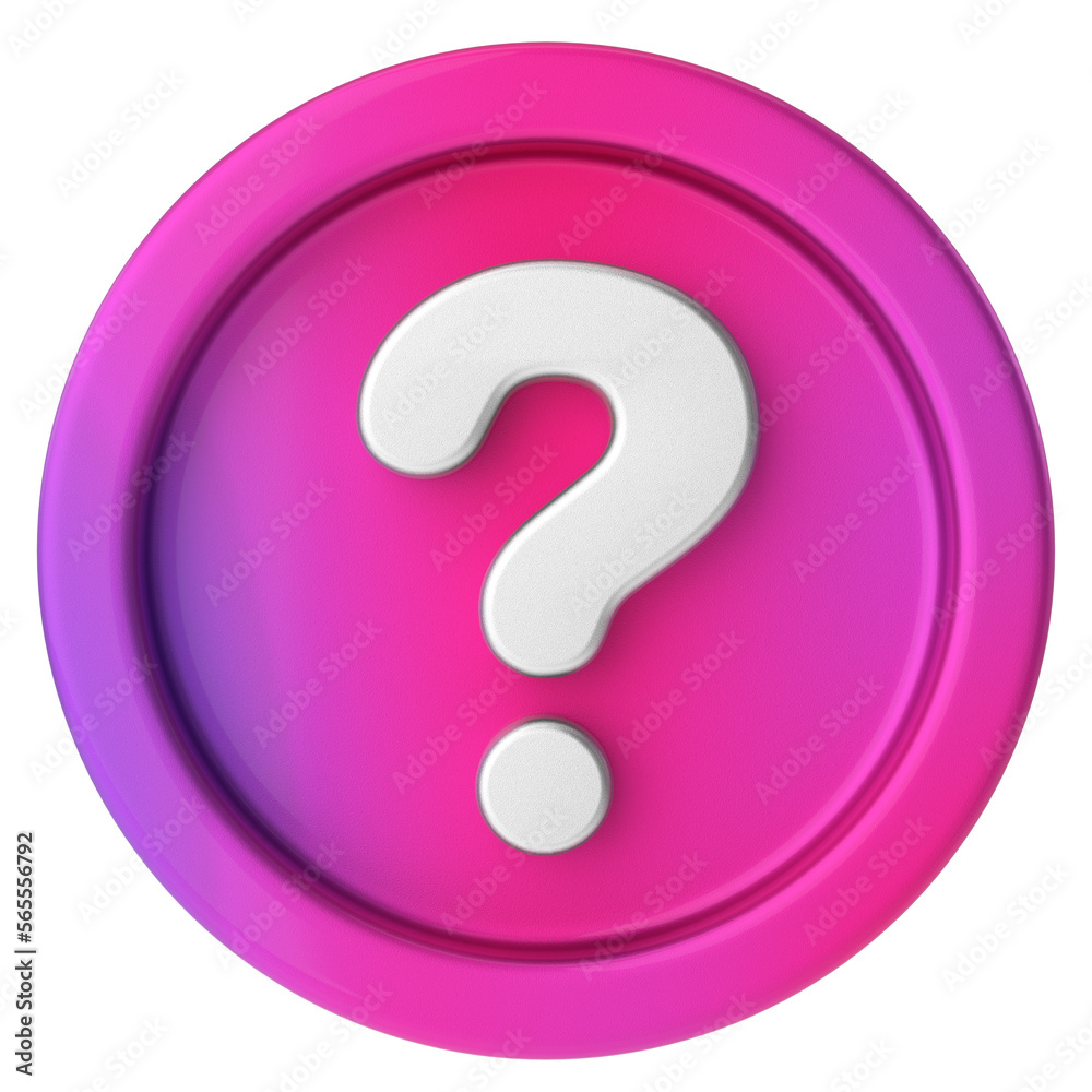 Question mark sign. 3D illustration. Question mark sign. 3D illustration.