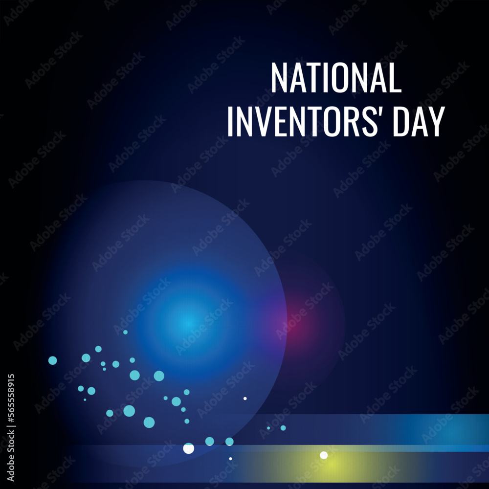 National Inventors' Day.Geometric design suitable for greeting card poster