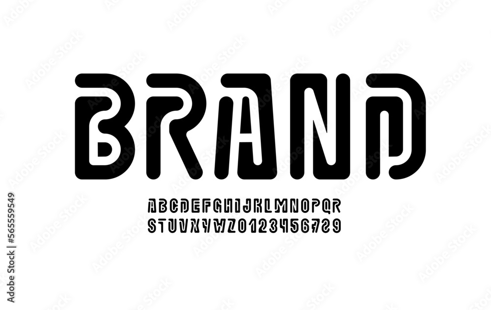Abstract alphabet font, rounded typography for your designs game or logo or brand name, vector illustration 10EPS Abstract alphabet font, rounded typography for your designs game or logo or brand name, vector illustration 10EPS