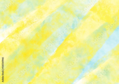水色と黄色のパステルカラーな水彩風背景素材