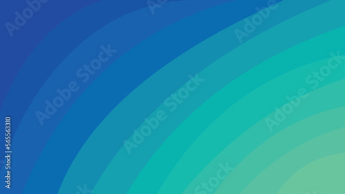 Green and blue gradient curve lines vector gradient background
