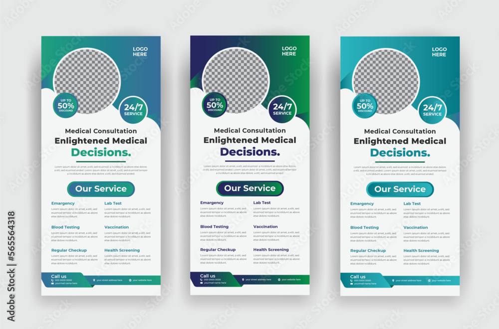 clinic medical roll up banner design template clinic medical roll up banner design template