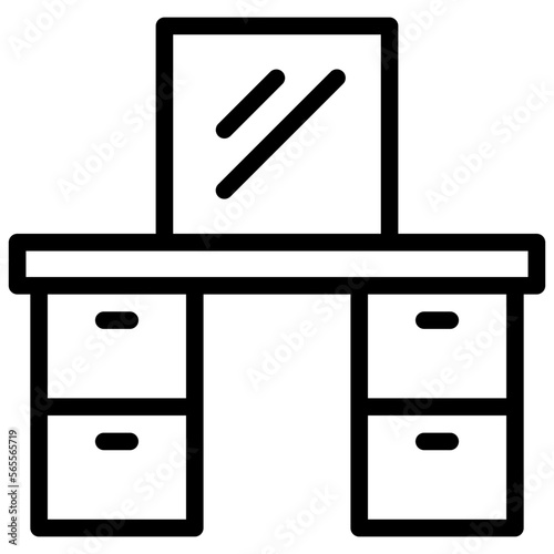 dressers line icon