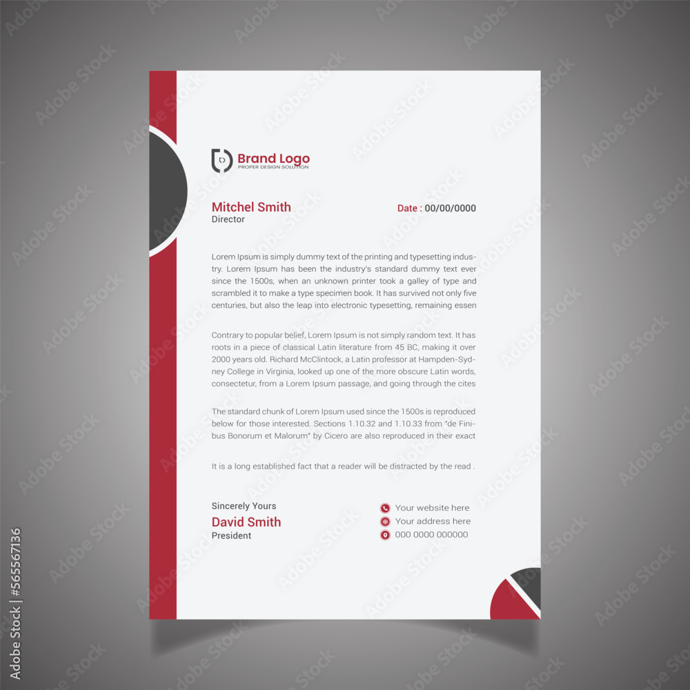 Creative Letterhead Template Design Creative Letterhead Template Design