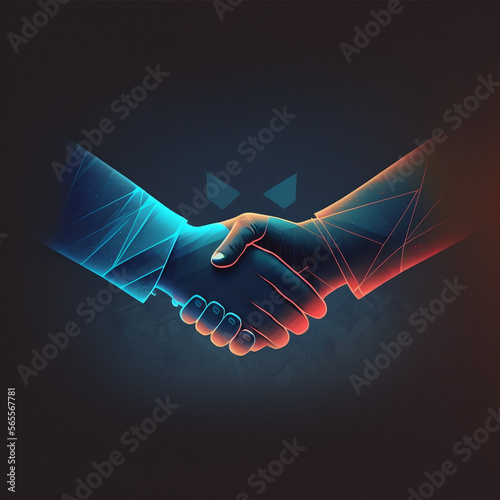 a background image for trust, teamwork, and Concept of partnership - handshake business partners photo
