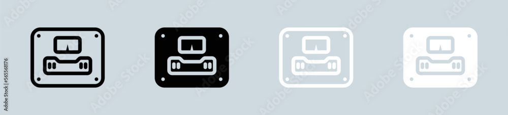 Weight scale icon set in black and white. Measurement signs vector illustration. Weight scale icon set in black and white. Measurement signs vector illustration.