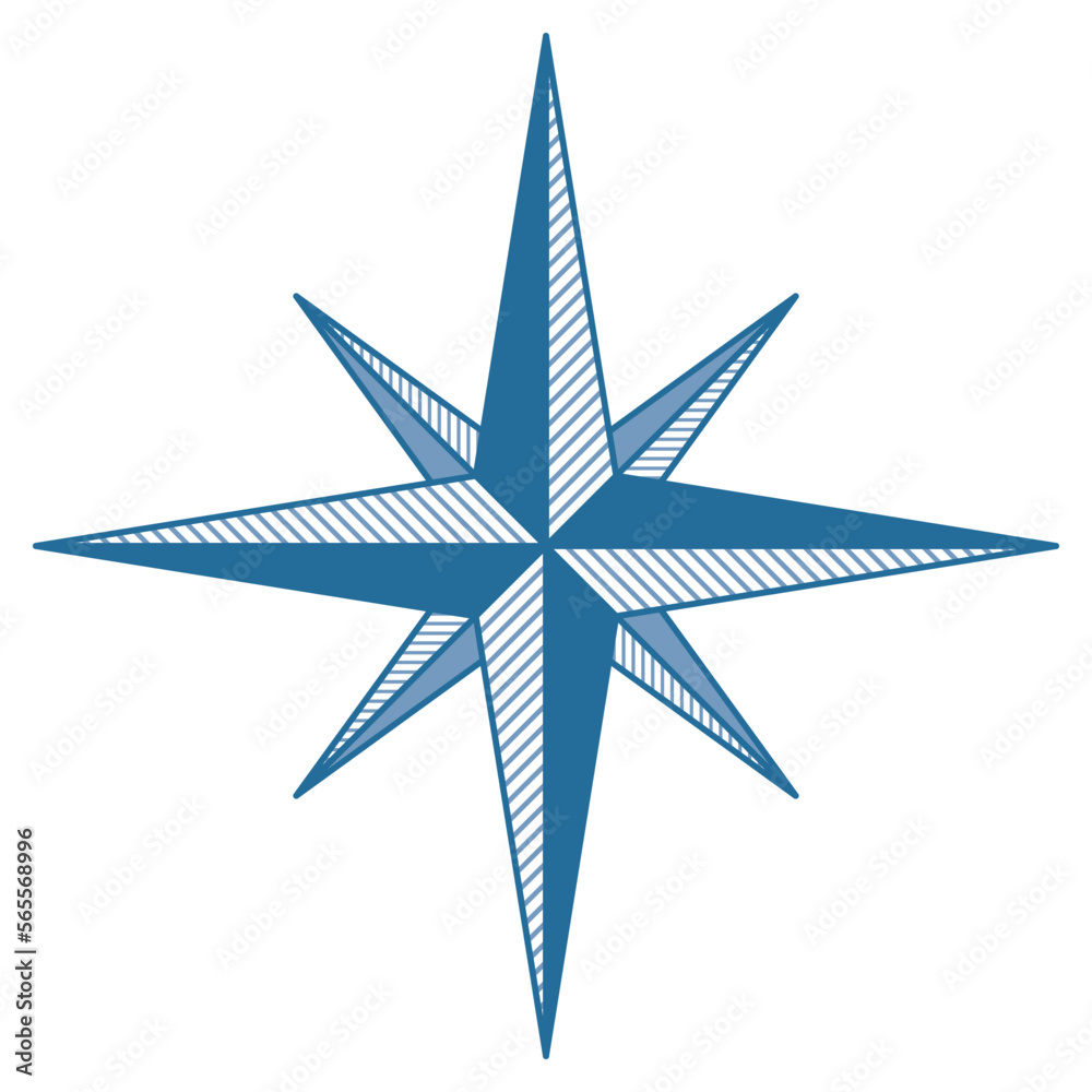 Obraz premium Wind rose compass. Navigation device with indication of the cardinal directions. Sign of vector nautical compass