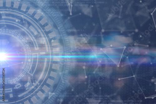 futuristic technology abstract blue color background