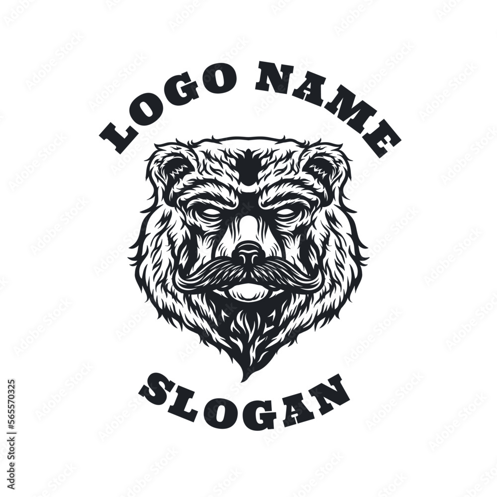 Fototapeta premium Bear Graphic Logo Design