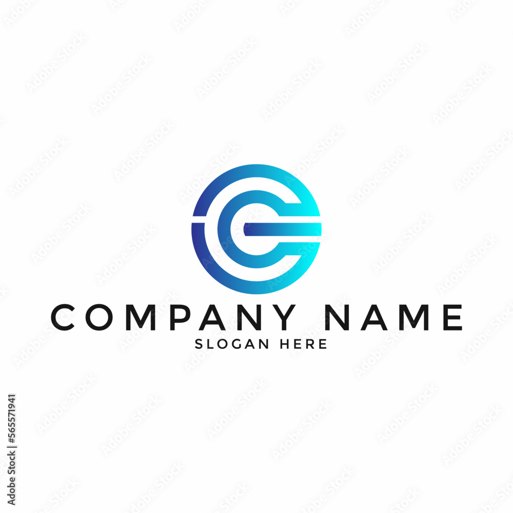 letter E initial gradient monogram alphabet logo design with circle letter E initial gradient monogram alphabet logo design with circle