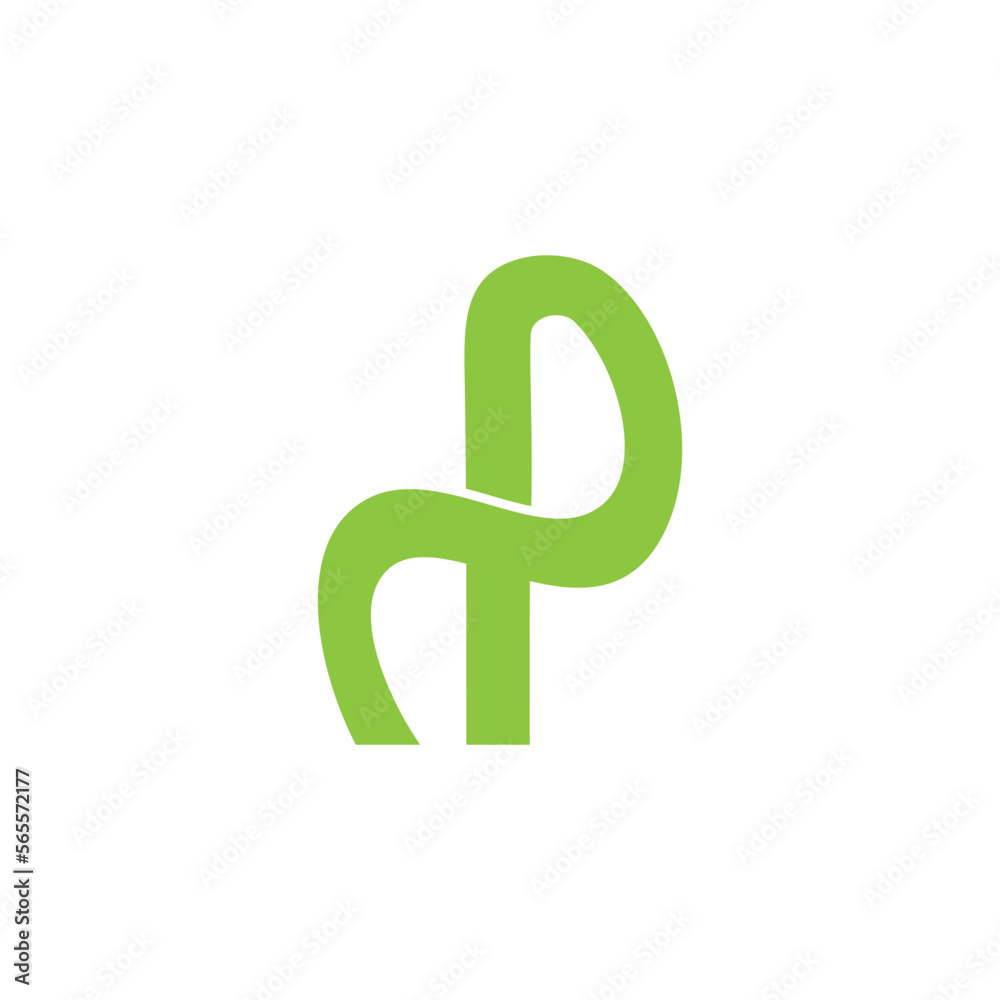 letter pn curves line linked logo vector letter pn curves line linked logo vector