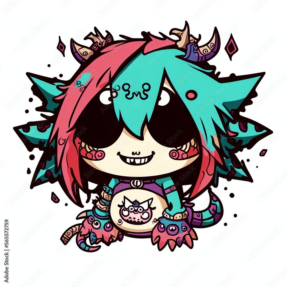 Funny Cute Monster Illustration [AI Generated]