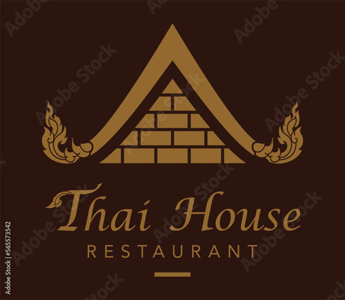 Thai art traditiona house logo
