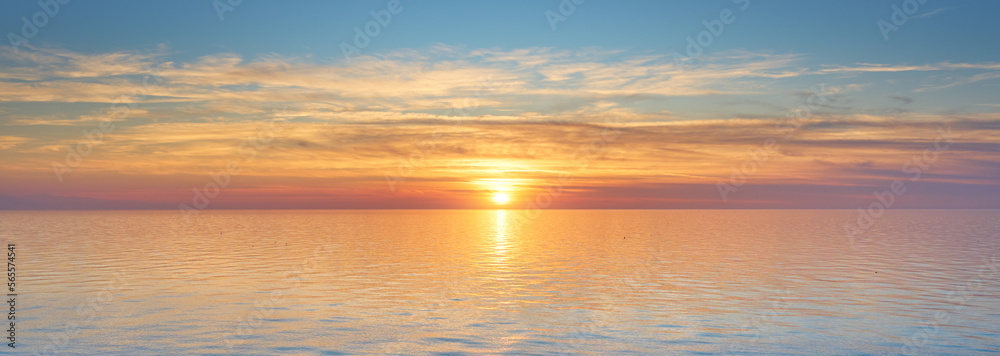 Fototapeta premium Sky background on sunset.
