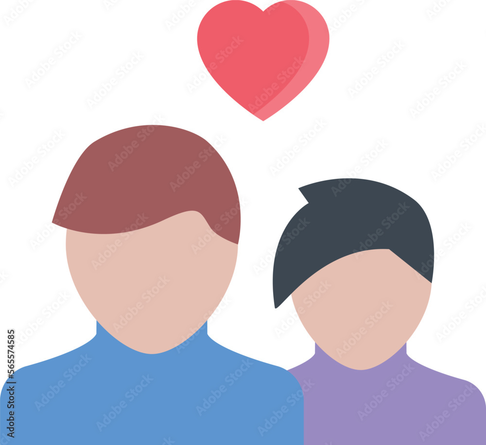 Fototapeta premium icons valentine’s day couple