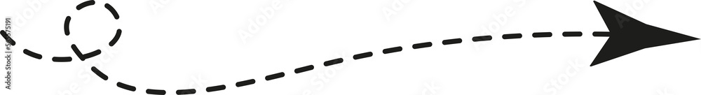 Dashed line arrow Dashed line arrow