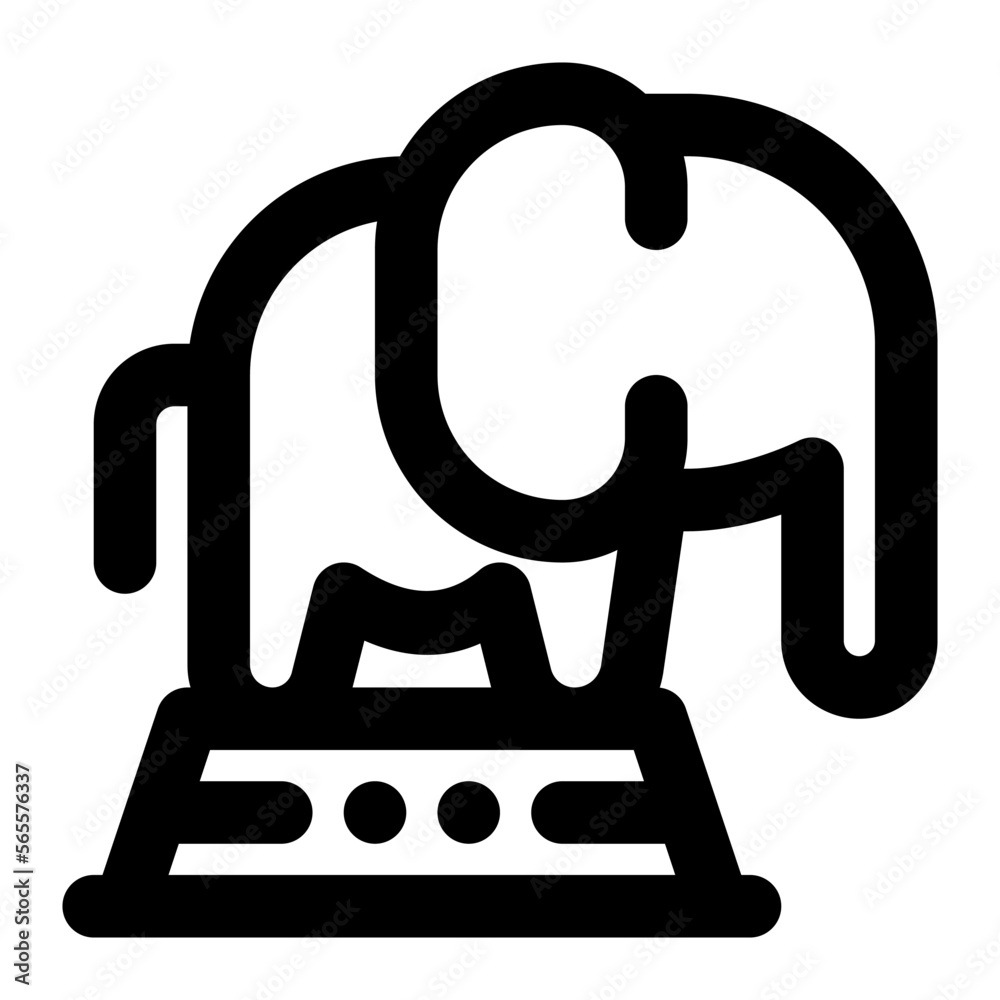 Elephant Line Style Icon vector design and illustration template Elephant Line Style Icon vector design and illustration template