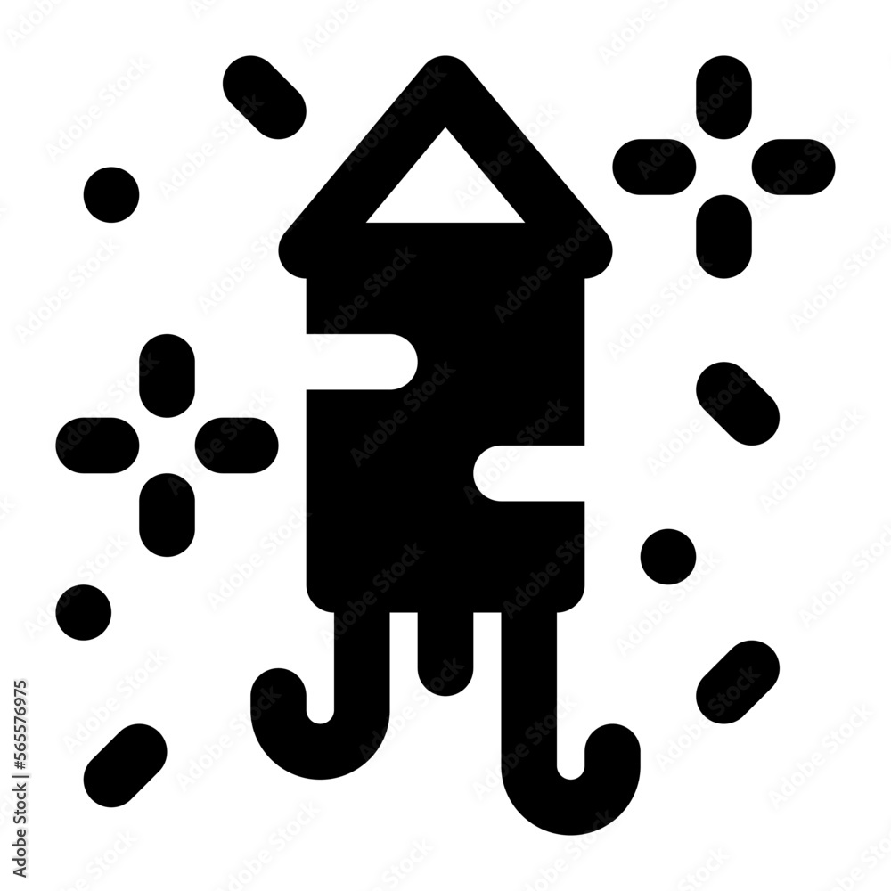 Fireworks Glyph Style Icon vector design and illustration template Fireworks Glyph Style Icon vector design and illustration template