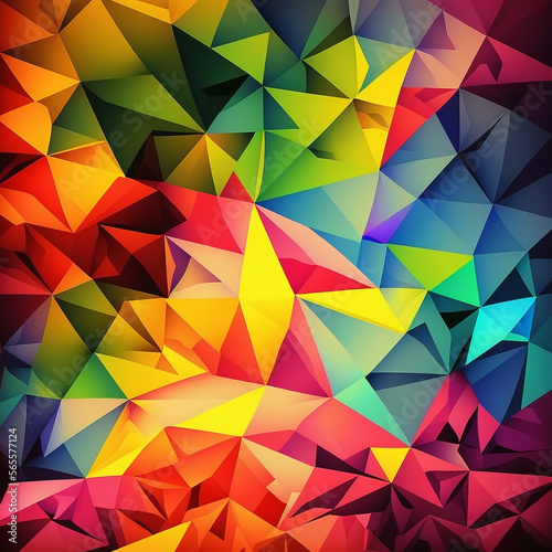 The Interplay of Angles  A Triangular Abstract Background Generative AI