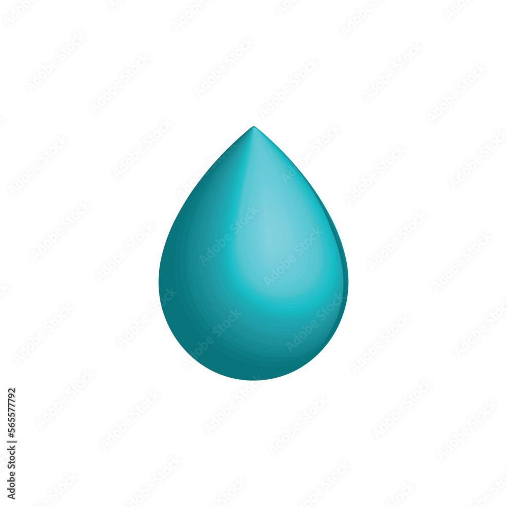 turquoise blue water drop 3d vector illustration eps turquoise blue water drop 3d vector illustration eps
