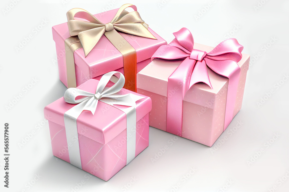 pink gift box with pink ribbon pink gift box with pink ribbon