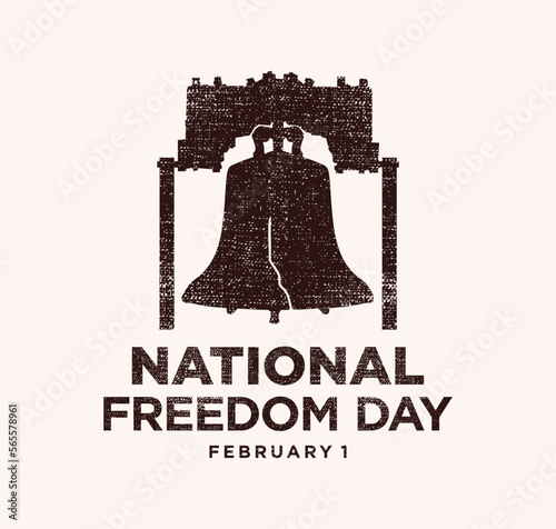 National Freedom Day. February 1. Holiday poster. Vector illustration. 