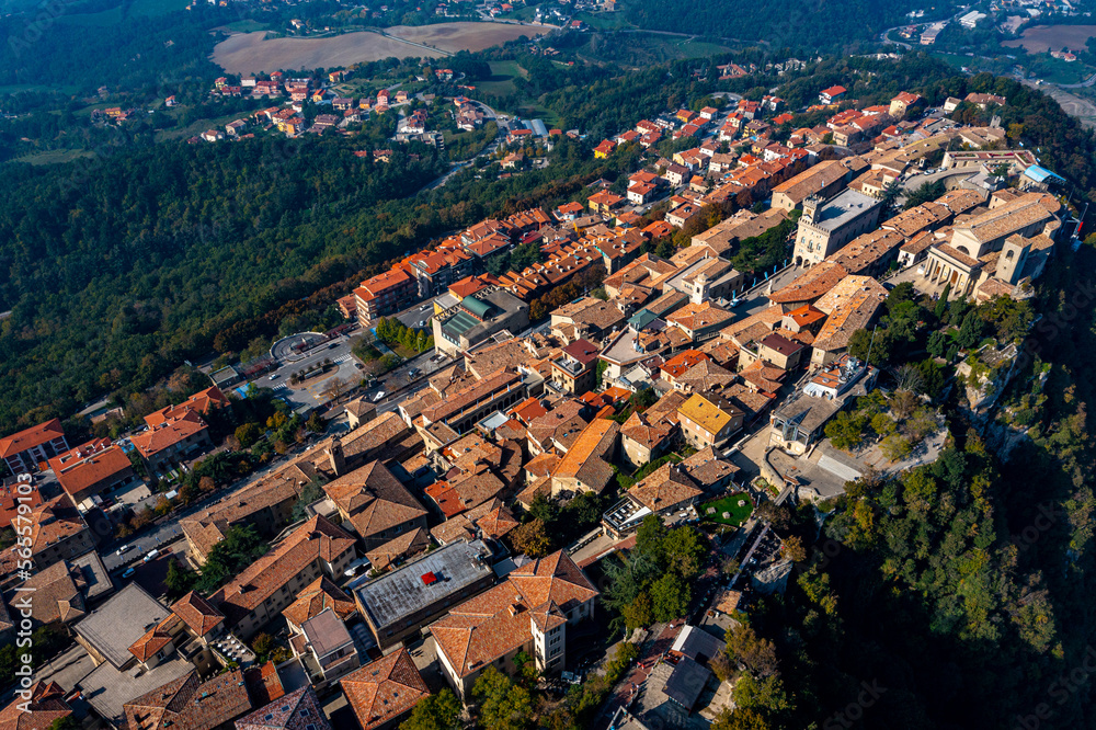 Obraz premium San Marino in Italy with Drone