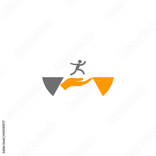 Help friend, coaching, mentoring concept icon isolated on white background