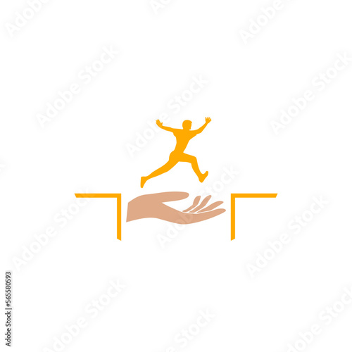 Help friend, coaching, mentoring concept icon isolated on white background