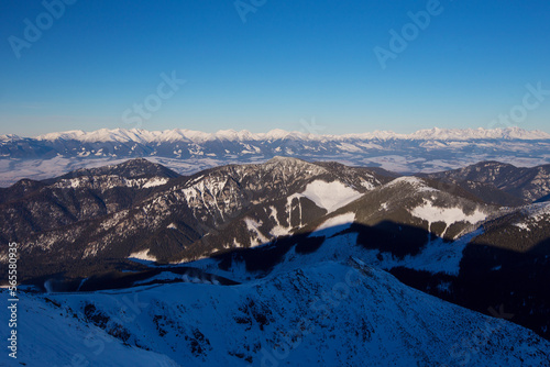 View to Tatra mountains from Chopok, Slovakia © aniad