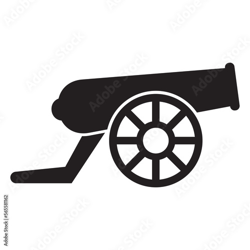 Cannon icon. War, weapon icon vector image.