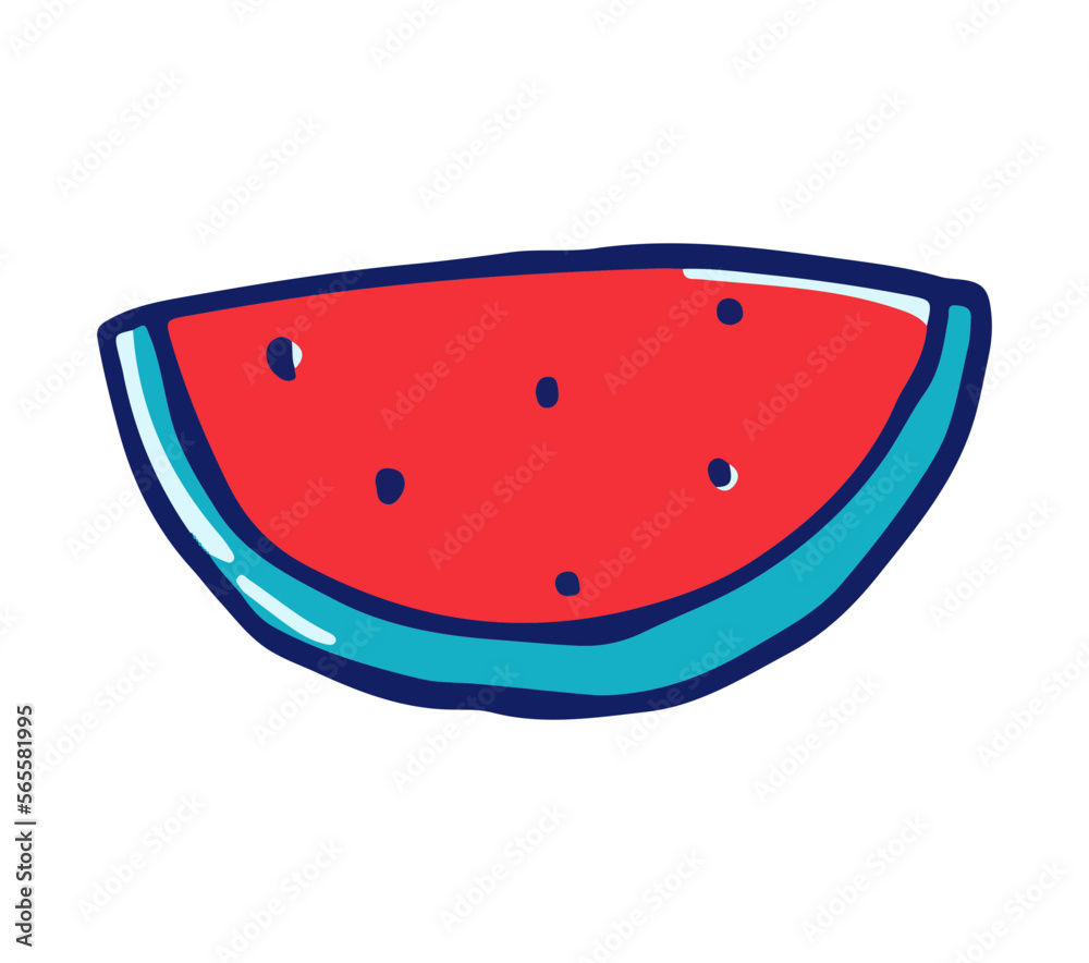 Watermelon doodle summer element Watermelon doodle summer element