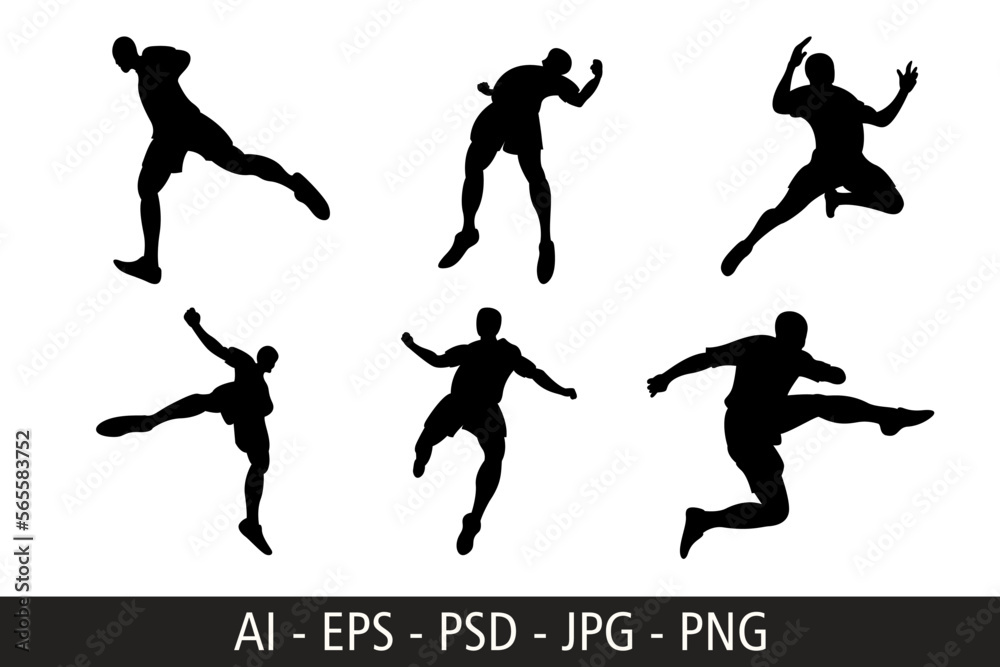 silhouette football vector silhouette football vector