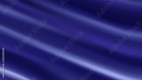 Abstract vector background luxury dark blue cloth or liquid wave or wavy folds of satin velvet material, luxurious background or elegant wallpaper