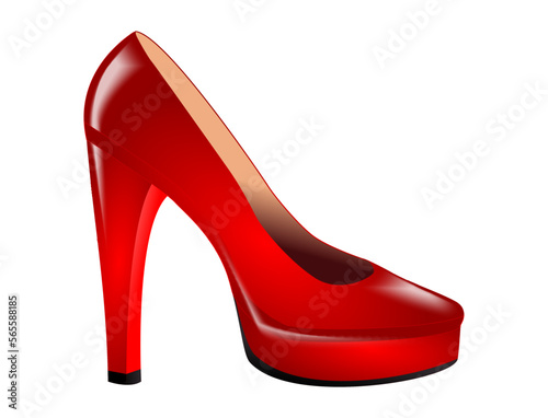 illustration of high heel shoeisolated 