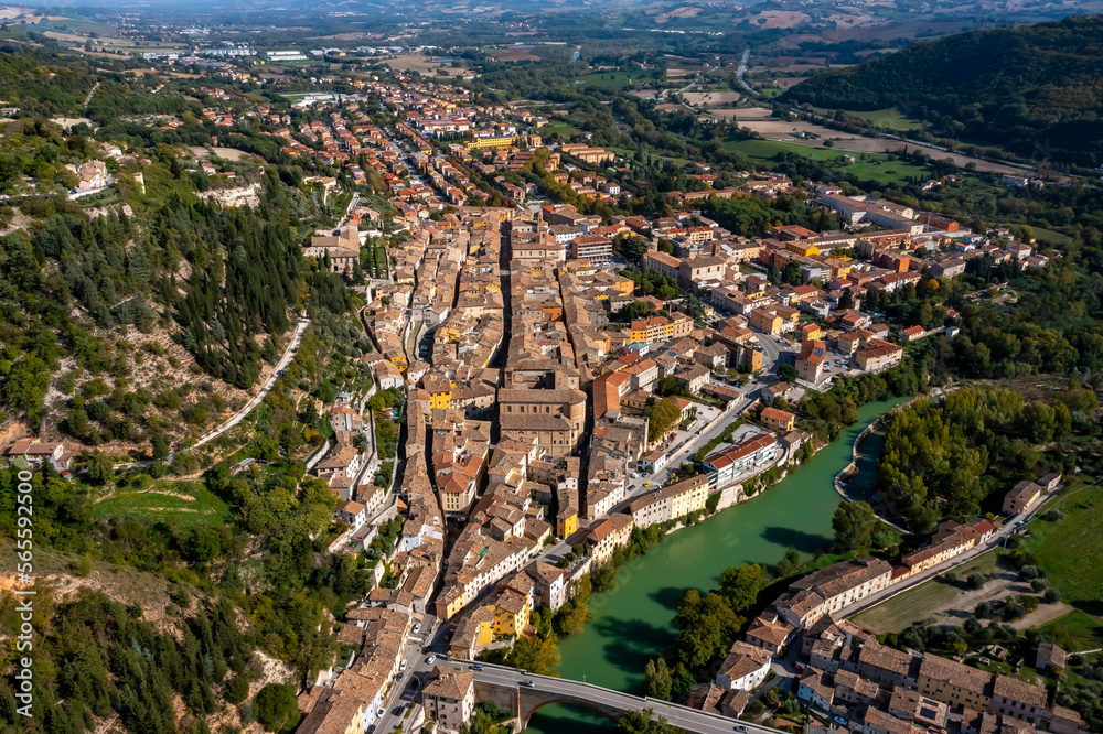 Fossombrone in Italy with Drone | Luftbilder vom Dorf Fossombrone in Italien