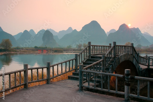 Bridge at Shangri-la park, Guilin, Guangxi region, China