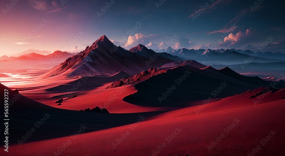 The Majesty of Mountains: Sunrise to Sunset [AI Generated]