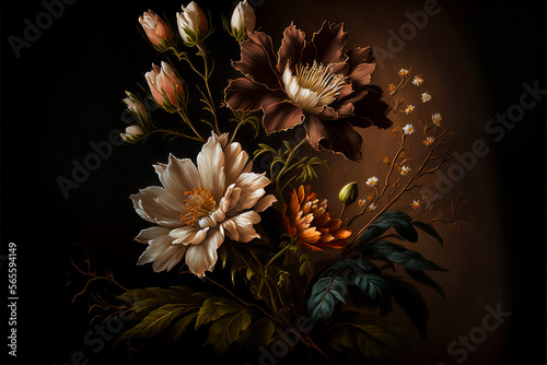 Fine art still life of flowers