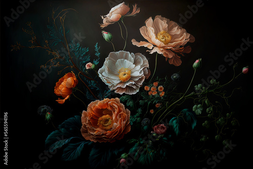Obraz na płótnie Fine art still life of flowers