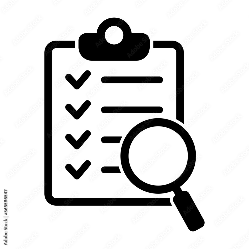 Analysis, analyzing icon. Clipboard with magnifier loupe icon, business concept. File search icon, document search, vector isolated. Analysis, analyzing icon. Clipboard with magnifier loupe icon, business concept. File search icon, document search, vector isolated.