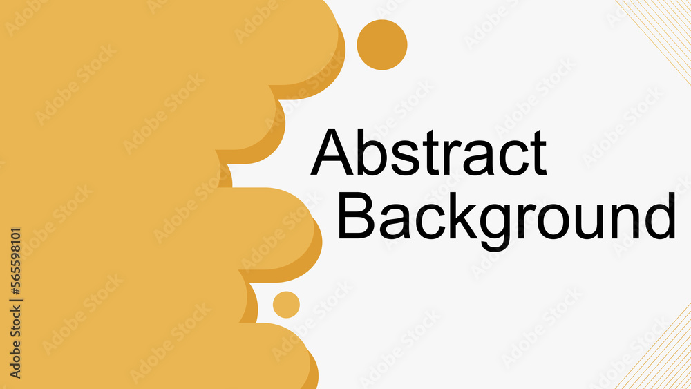 Yellow circle abstract with white background, circle and line vector, web banner