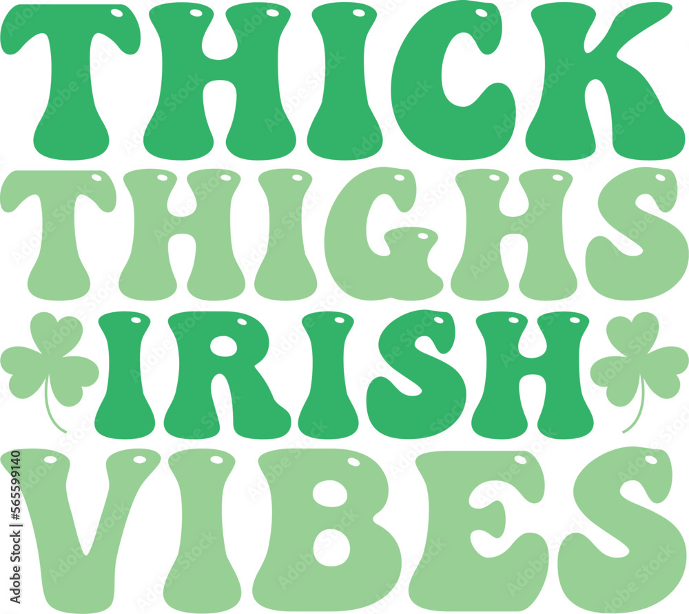 thick thighs irish vibes Retro SVG