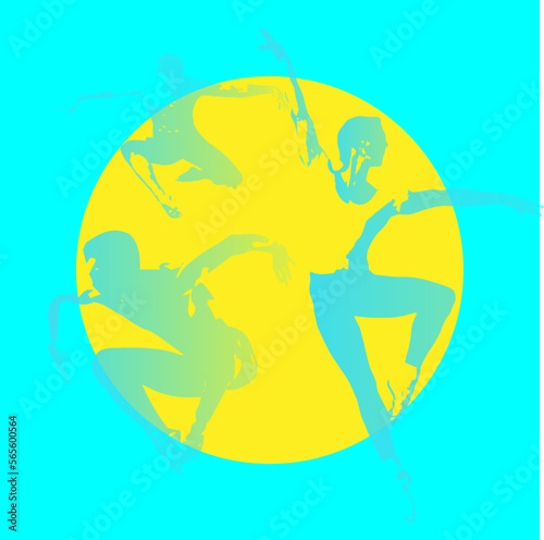 ballet dancer man dance and jump isolated