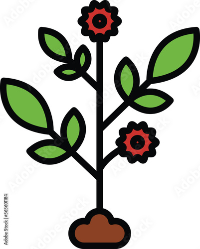 Flower Plant Vector Icon
