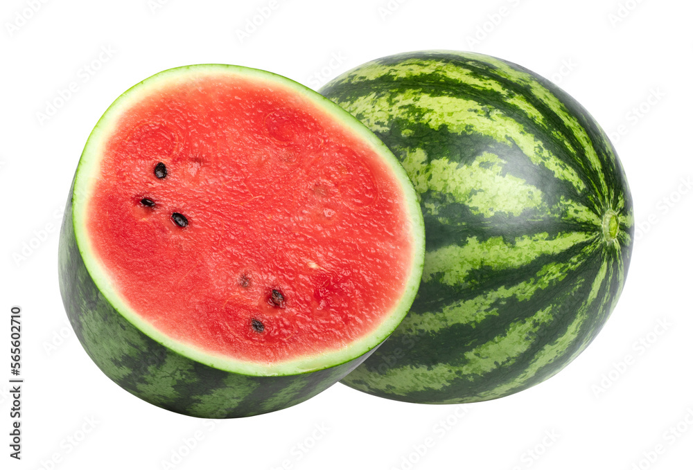 watermelon and half isolated, Watermelon macro studio photo, transparent png, PNG format, cut out watermelon and half isolated, Watermelon macro studio photo, transparent png, PNG format, cut out