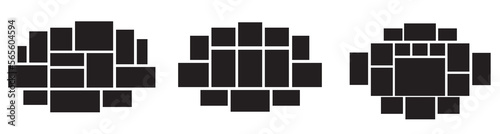 Collage template frames. Photo collage. Vector illustration