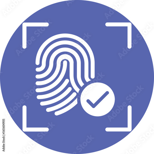 Biometric, identification Vector Icon

